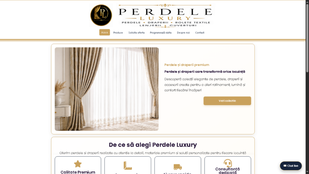 Pagină principală Perdele Luxury