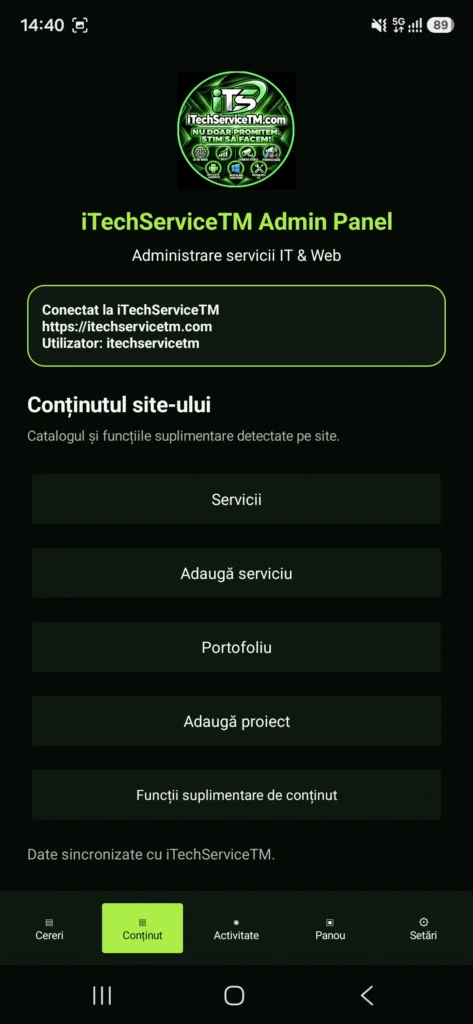 Încărcat din Portofoliu — aplicația iTechServiceTM Mobile