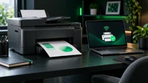 Installation and configuration of a printer connected to a laptop